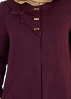Hijab clothing PLUM HIDDEN BUTTONED TOPCOAT 7314