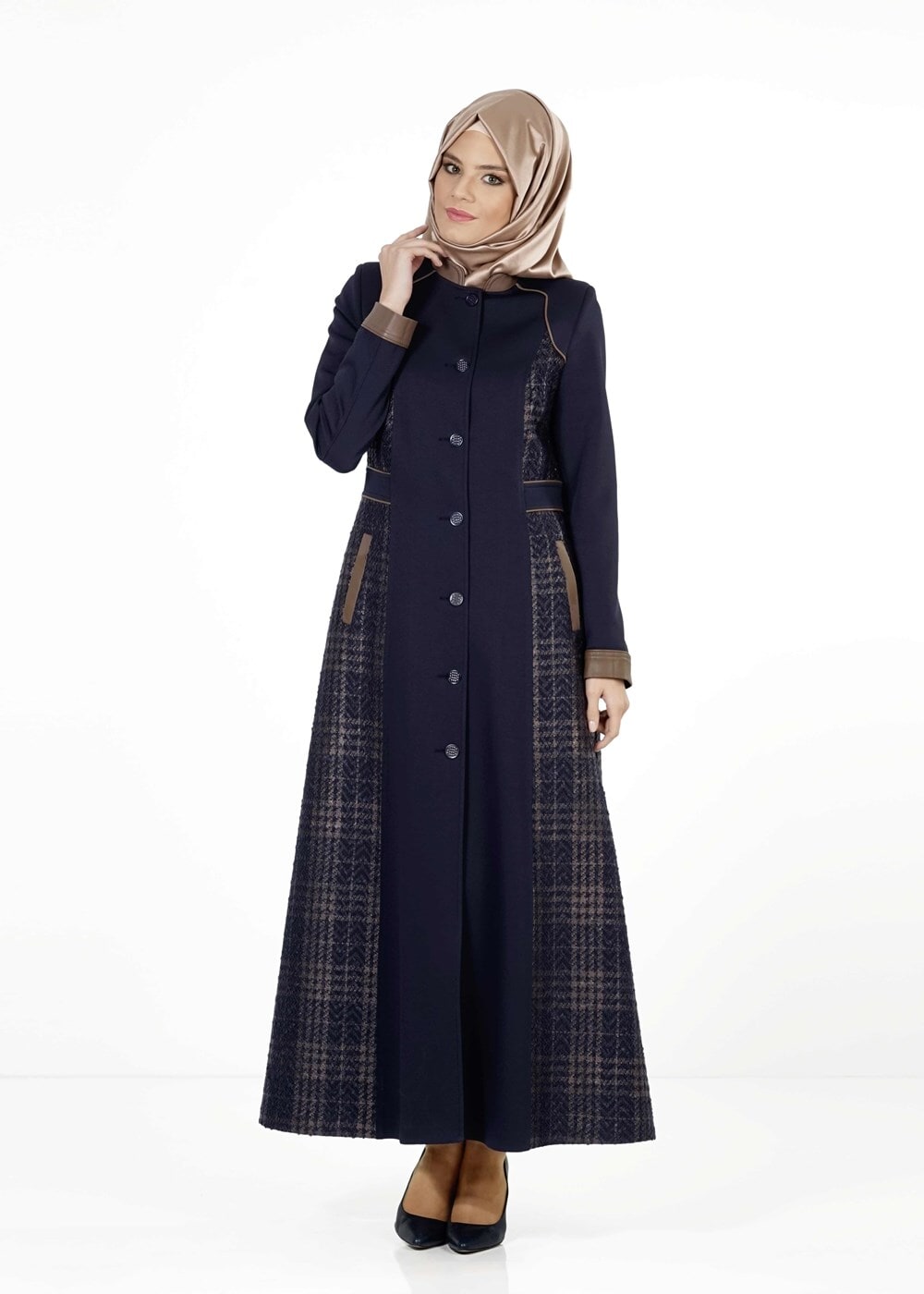 Tesettür giyim LACİVERT 7299-1 PARDESÜ 
