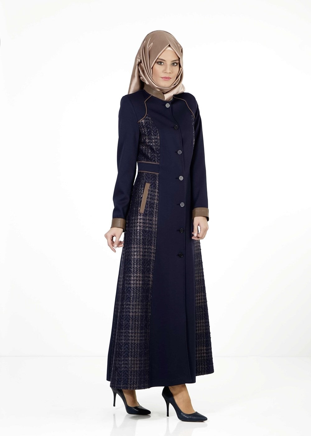 Tesettür giyim LACİVERT 7299-1 PARDESÜ 