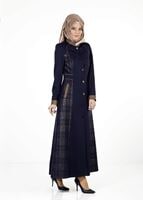 Tesettür giyim LACİVERT 7299-1 PARDESÜ 