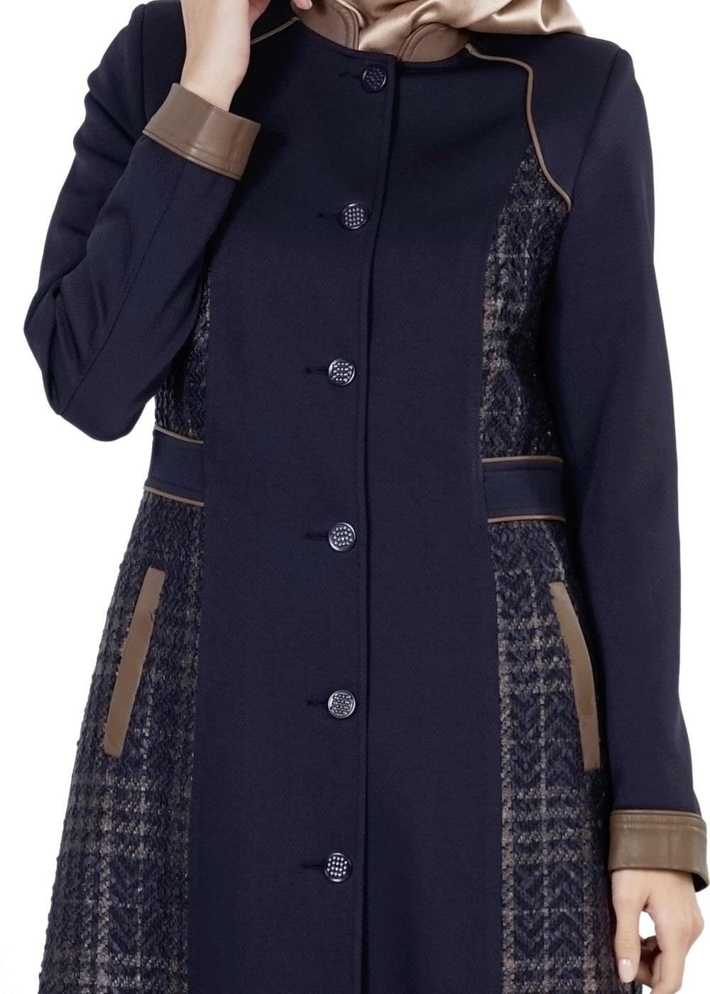 Tesettür giyim LACİVERT 7299-1 PARDESÜ 