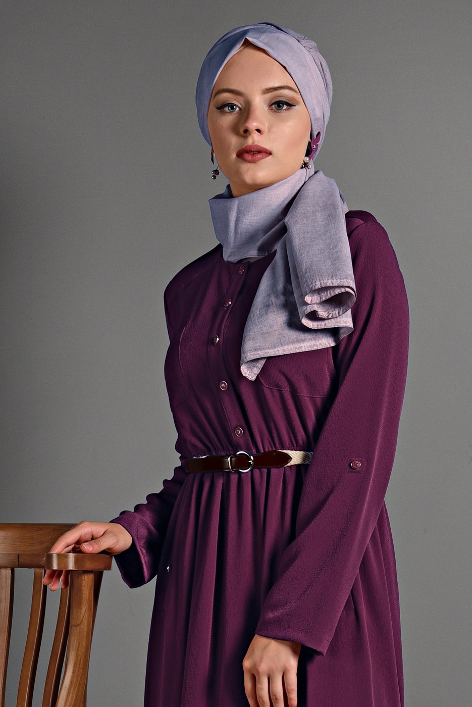 Tesettür giyim MOR 4119 ELBİSE