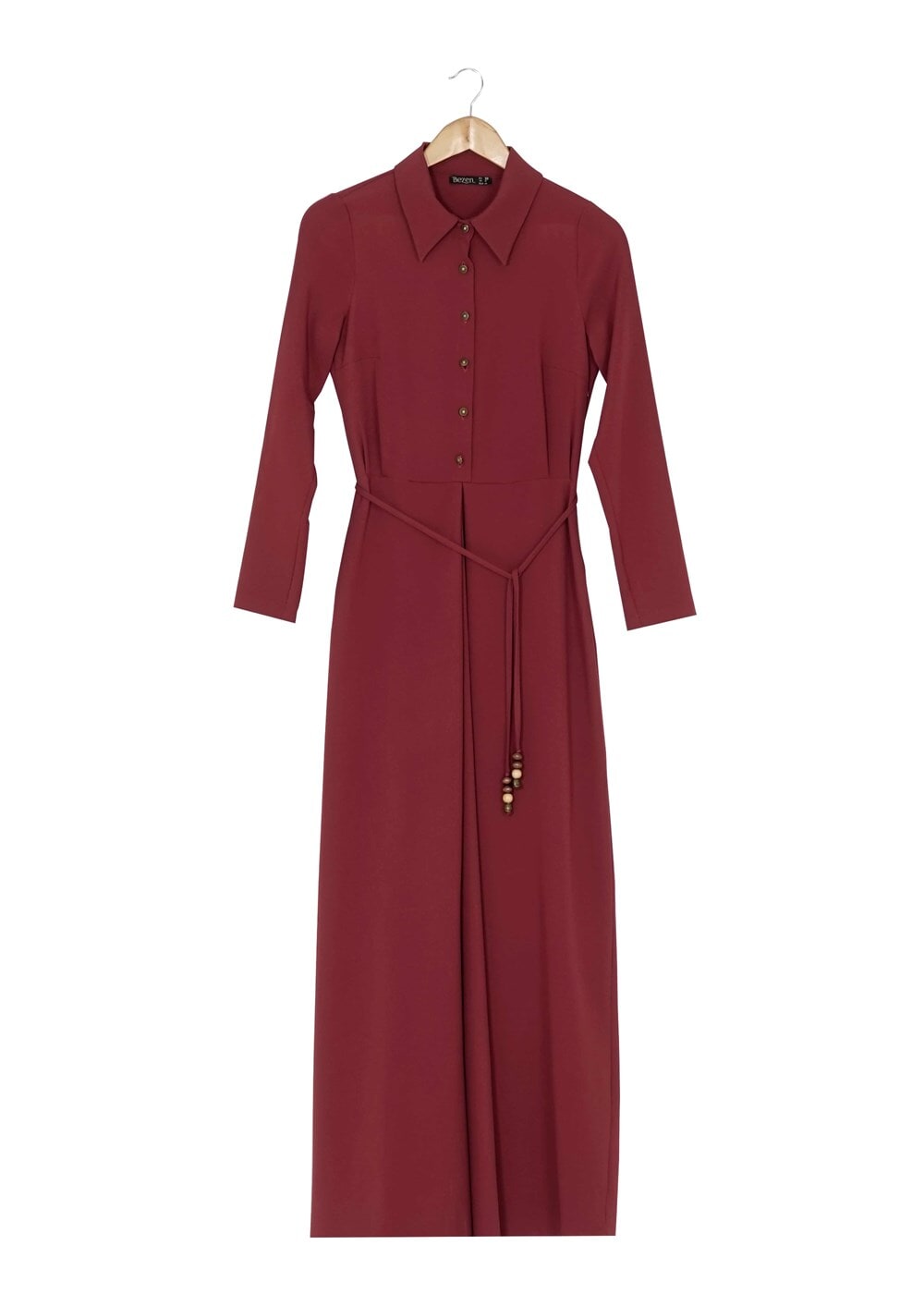 Tesettür giyim BORDO 4128 ELBİSE