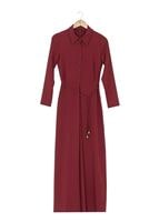 Tesettür giyim BORDO 4128 ELBİSE