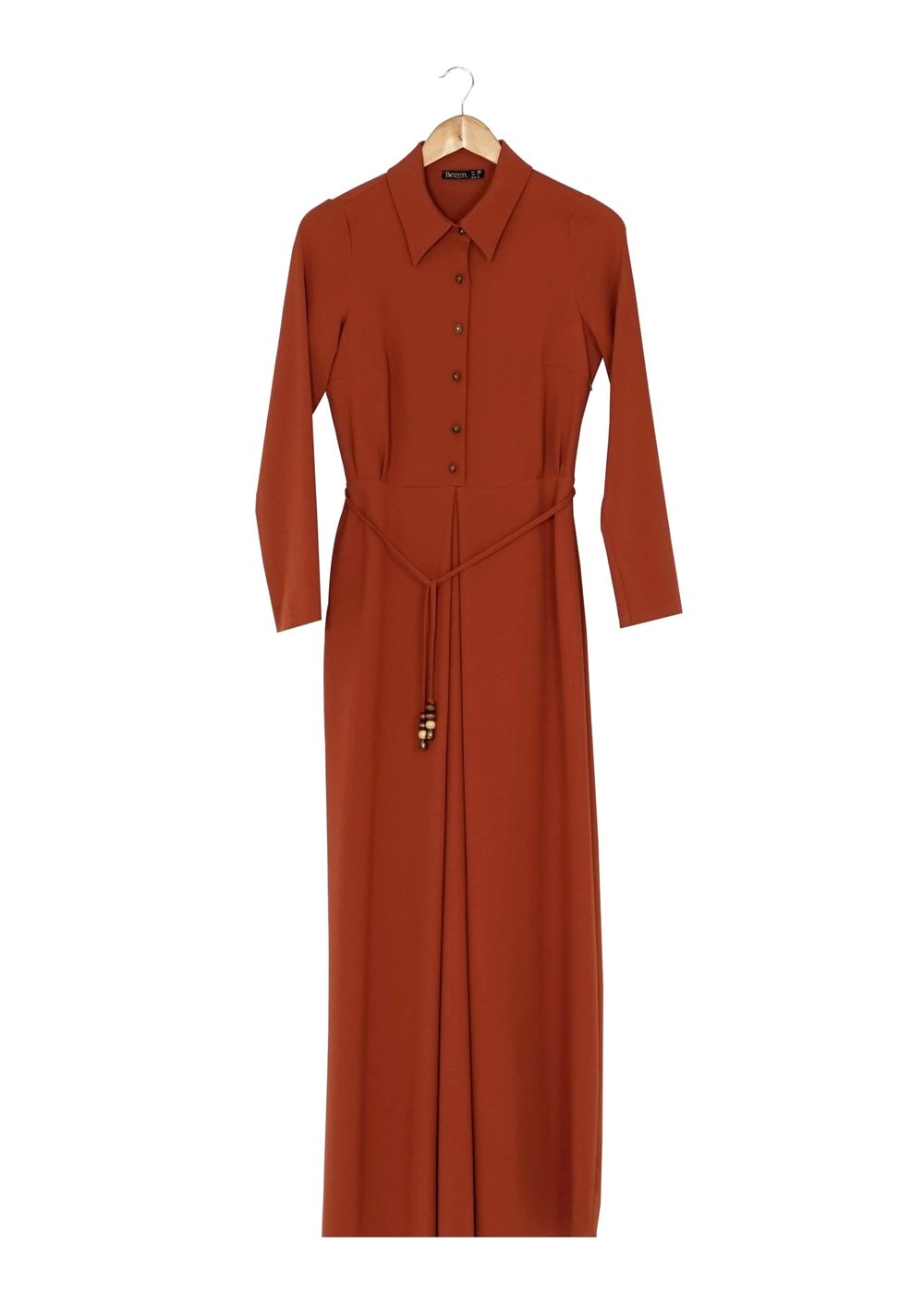 Tesettür giyim KAHVE 4128 ELBİSE