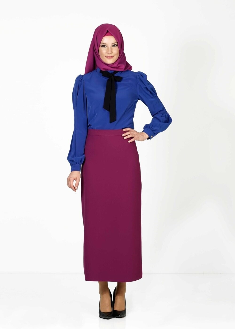 Tesettür giyim LACİVERT 6119 BLUZ