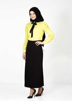 Tesettür giyim SARI 6119 BLUZ