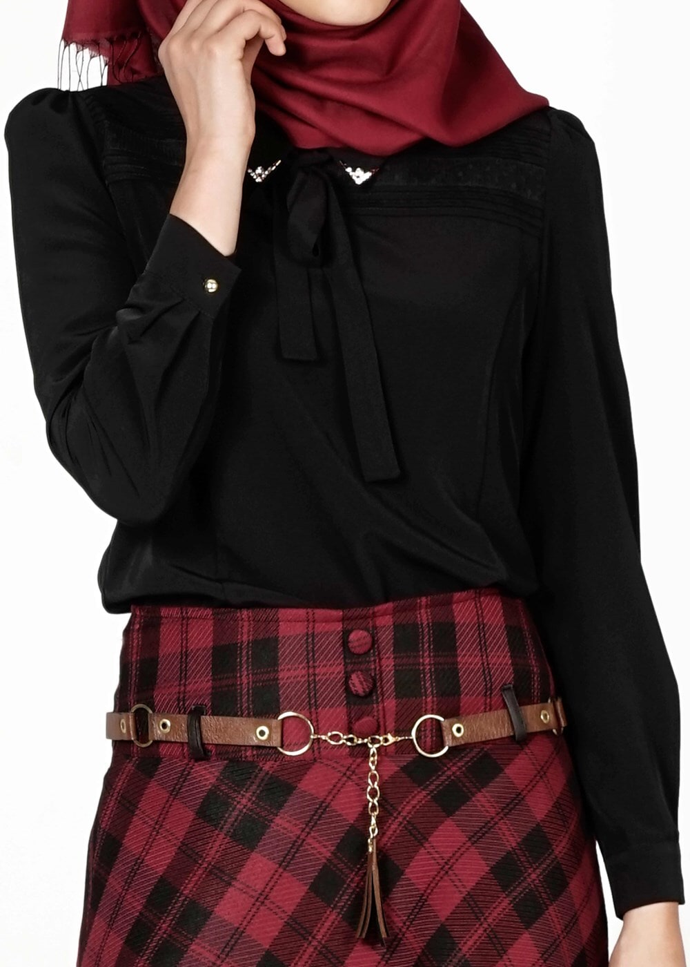 Tesettür giyim SİYAH 6147 BLUZ