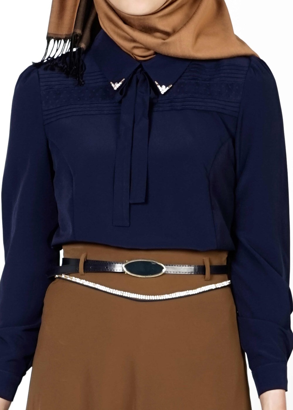 Tesettür giyim LACİVERT 6147 BLUZ