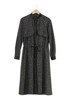 Tesettür giyim GRİ DERİ HAKİM YAKA TRENÇKOT 7130 