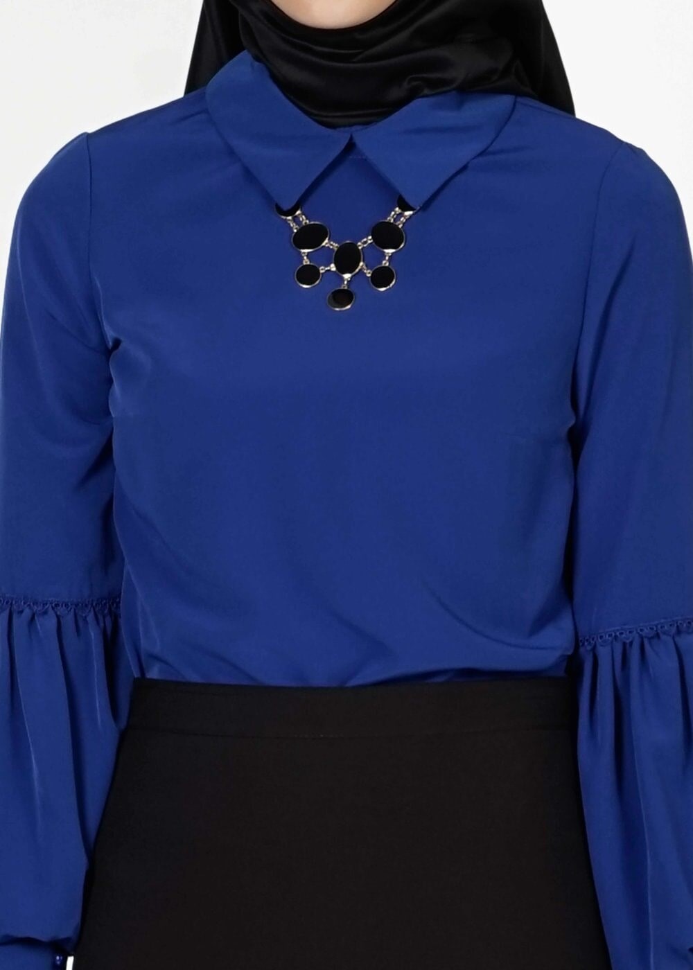 Tesettür giyim LACİVERT 6118-1 BLUZ