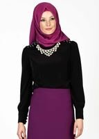 Tesettür giyim SİYAH 6145 BLUZ