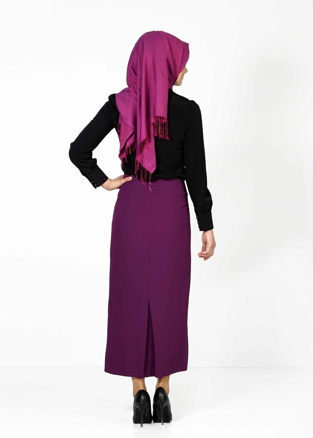 Tesettür giyim SİYAH 6145 BLUZ