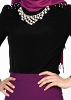 Tesettür giyim SİYAH 6145 BLUZ