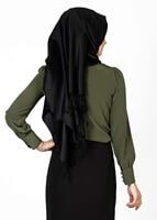Tesettür giyim HAKİ 6145 BLUZ