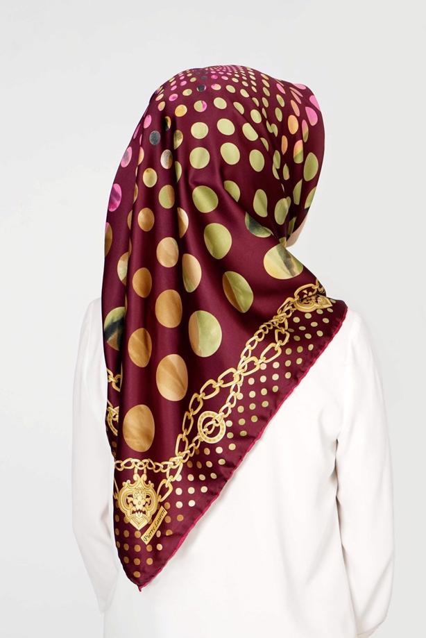 Vêtements hijab POURPRE T 27602 Puantiye Desenli Eşarp - TRENDTESETTÜR