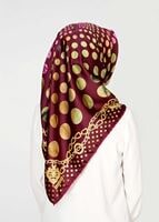 Vêtements hijab POURPRE T 27602 Puantiye Desenli Eşarp