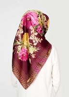 Tesettür giyim MOR T 27603 Çicek Desenli Eşarp