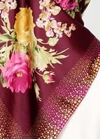 Vêtements hijab POURPRE T 27603 Çicek Desenli Eşarp