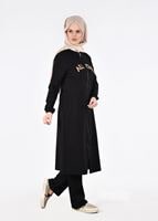 Tesettür giyim SİYAH T 40102 Allday Eşofman Takımı