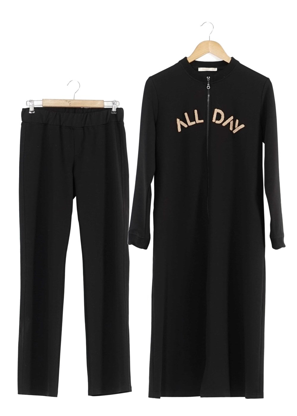 Tesettür giyim SİYAH T 40102 Allday Eşofman Takımı