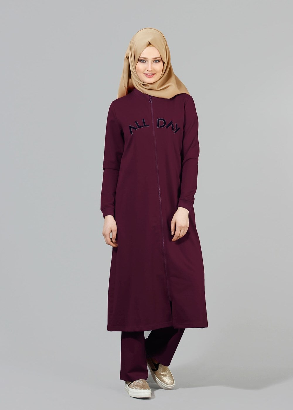 Vêtements hijab ROUGE BORDEAUX T 40102 Allday Eşofman Takımı