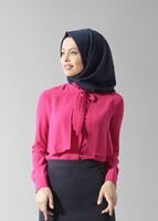 Tesettür giyim FUŞYA T 4237 New Loren Tesettür Bluz-Alv Fashion