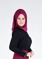 Tesettür giyim SİYAH T 4442 Eleta Tesettür Bluz-Alv Fashion