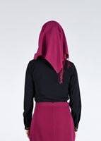 Tesettür giyim SİYAH T 4442 Eleta Tesettür Bluz-Alv Fashion