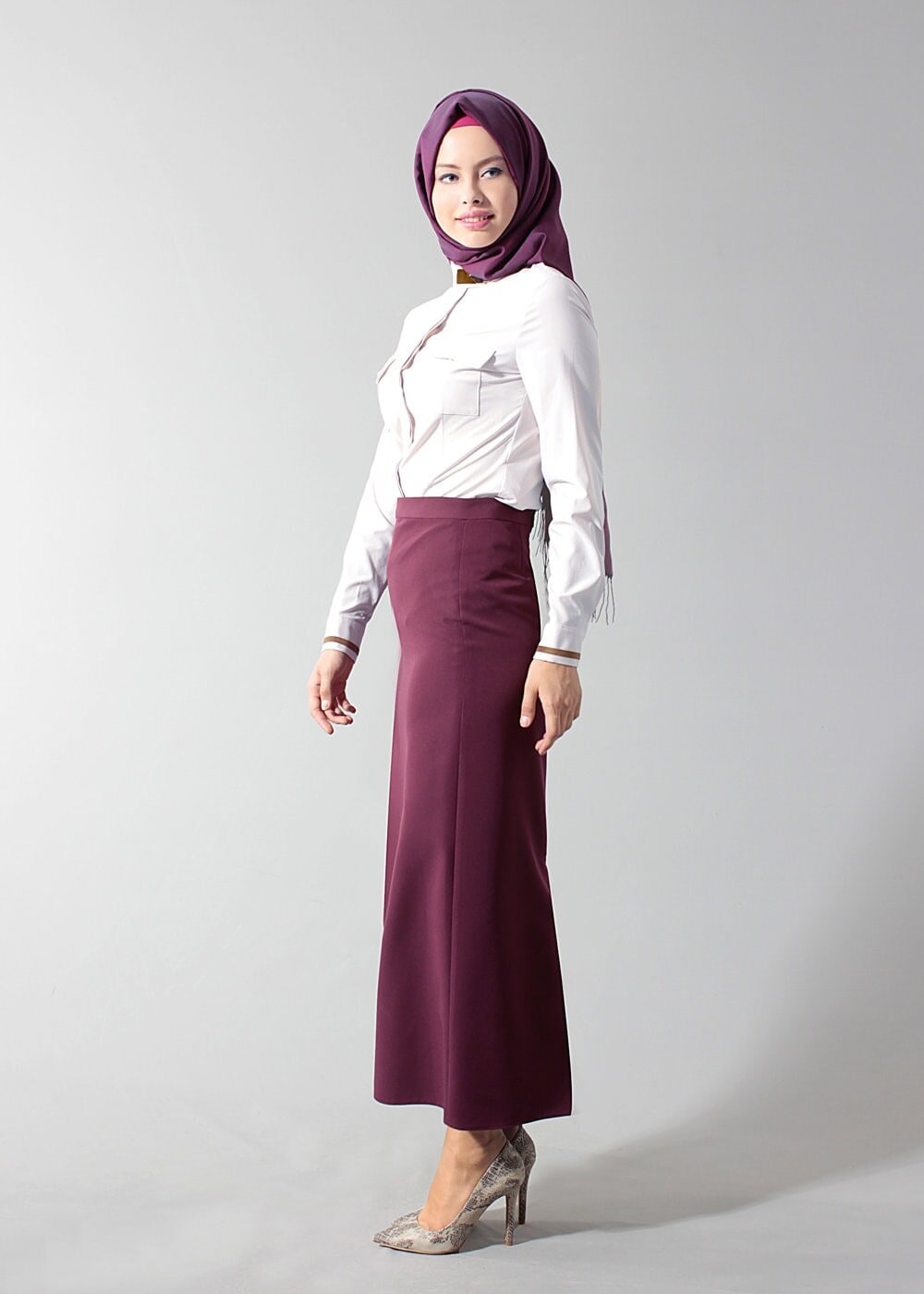 Tesettür giyim BEYAZ T 4442 Eleta Tesettür Bluz-Alv Fashion