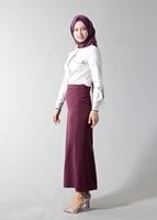 Tesettür giyim BEYAZ T 4442 Eleta Tesettür Bluz-Alv Fashion