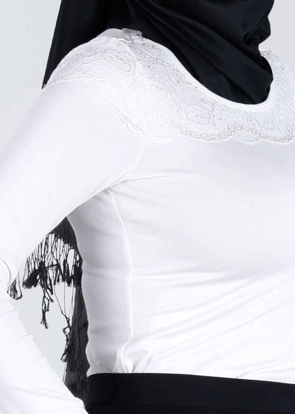 Tesettür giyim KREM T 4562 New Viscon Lycra Bluz-Alv Fashion