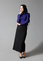 Tesettür giyim LACİVERT T 4562 New Viscon Lycra Bluz-Alv Fashion