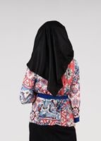 Tesettür giyim MERCAN DESENLİ KUŞAKLI CEKET 4650 