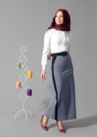 Tesettür giyim LACİVERT 6762 ETEK