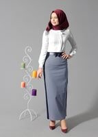 Tesettür giyim LACİVERT 6762 ETEK