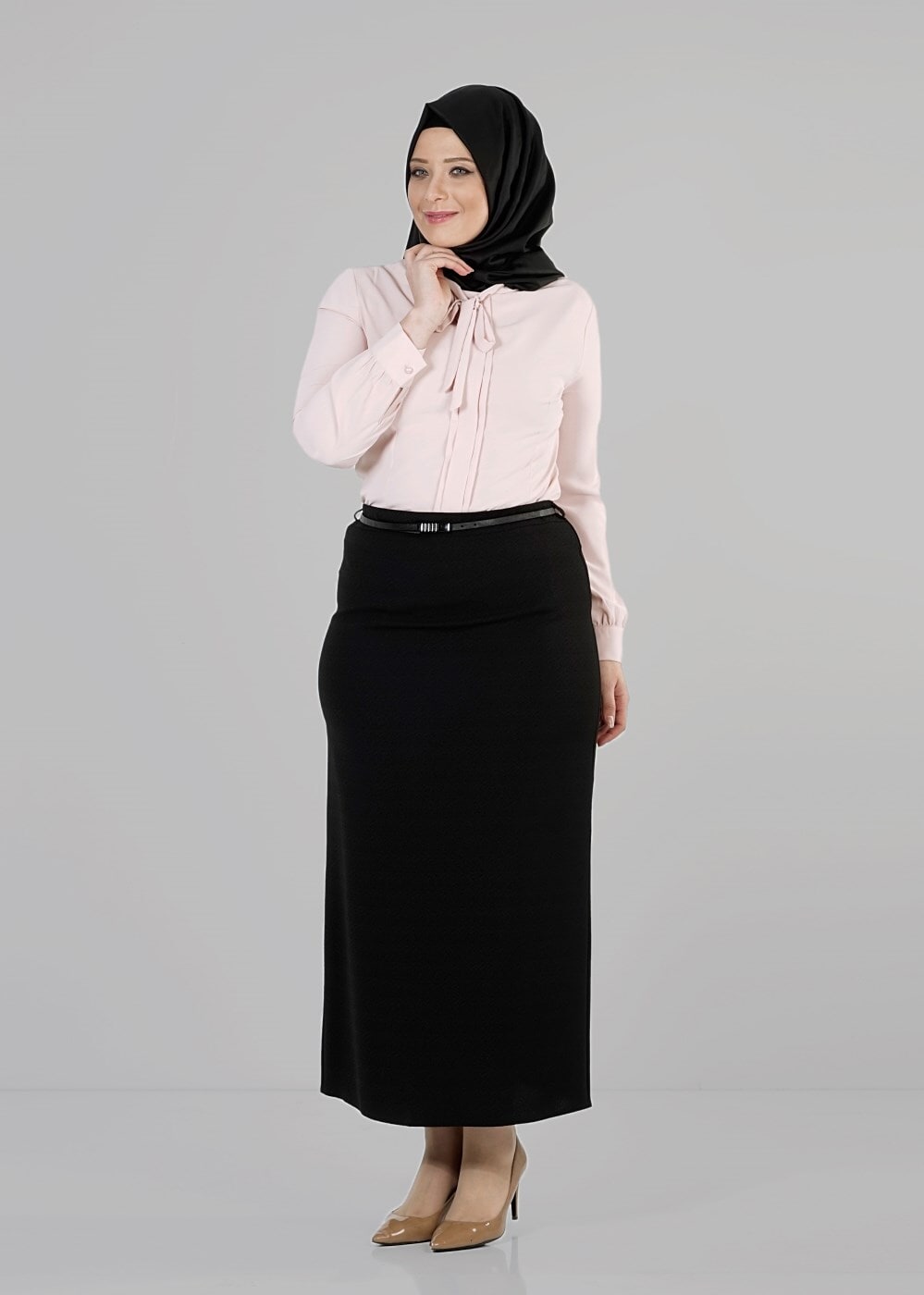 Hijab clothing BLACK TUBE SKIRT 6779