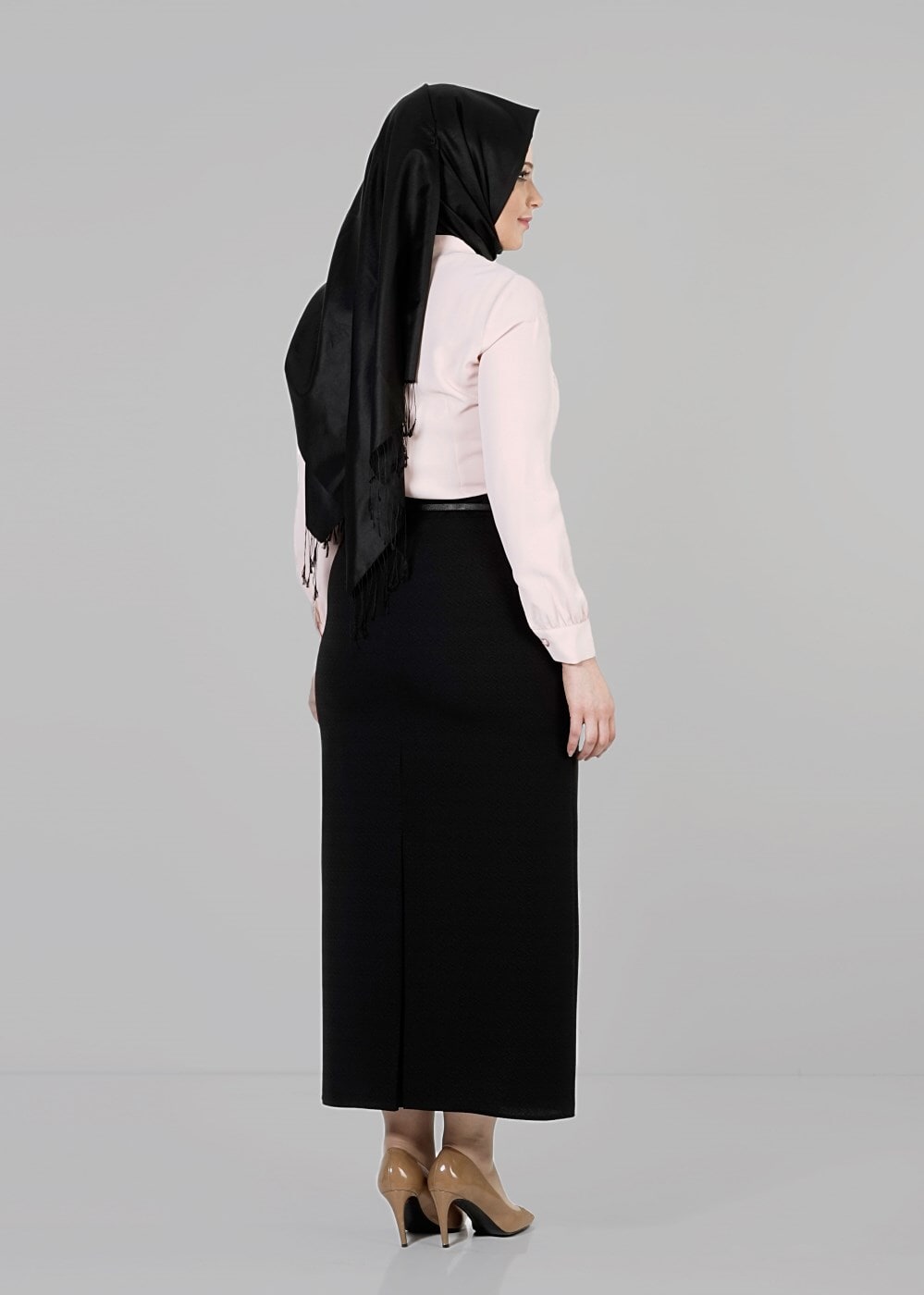 Hijab clothing BLACK TUBE SKIRT 6779