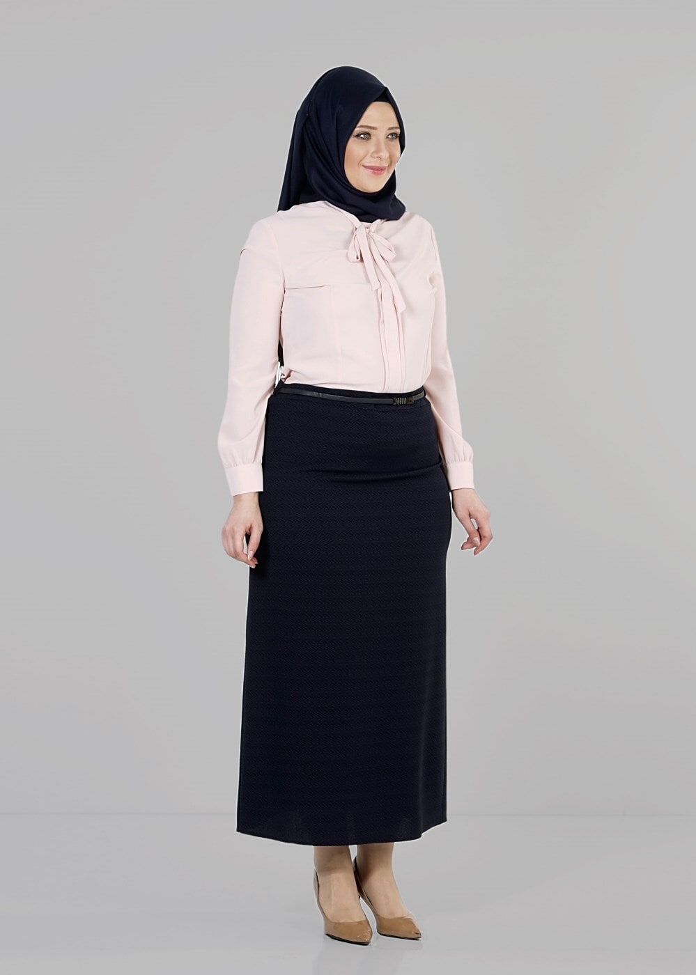 Tesettür giyim LACİVERT 6779 ETEK