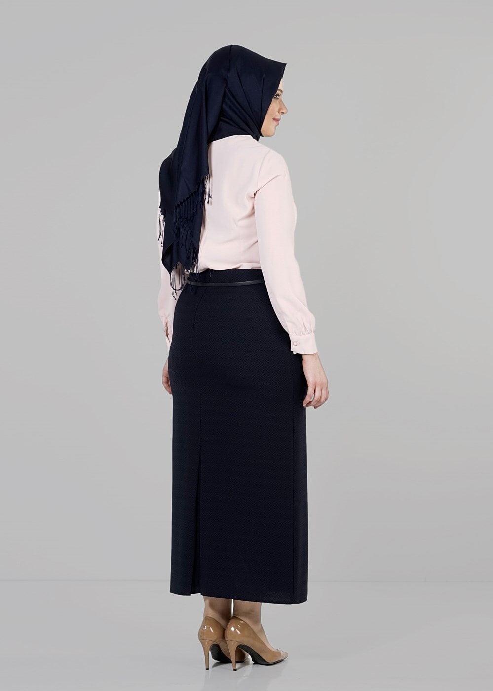 Tesettür giyim LACİVERT 6779 ETEK