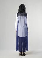 Vêtements hijab BLEU MARINE GILET EN MOUSSELINE 4027 