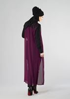 Tesettür giyim MOR ŞİFON YELEK 4027 