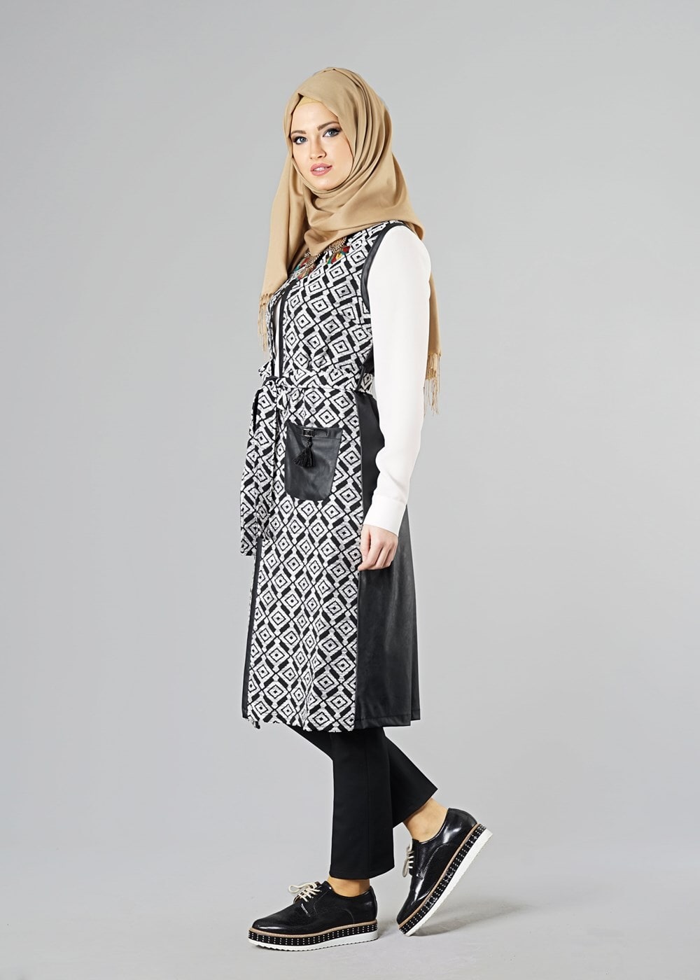 Tesettür giyim SİYAH 4048 YELEK