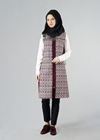Tesettür giyim BORDO 4155 YELEK