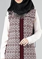 Tesettür giyim BORDO 4155 YELEK