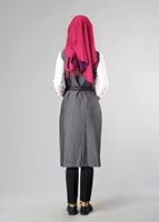 Tesettür giyim SİYAH DERİ DETAYLI YELEK 4193