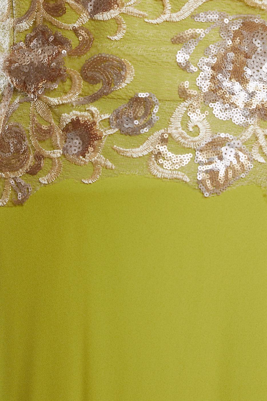 Tesettür giyim YEŞİL ALVİNA PUL PAYETLİ ABİYE ELBİSE T 5129