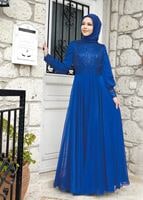 Tesettür giyim LACİVERT T 5020 Fransız Şifon Abiye-Alv Fashion