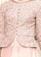 Tesettür giyim PUDRA ALVİNA ŞİFON ABİYE ELBİSE T 5051