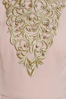 Tesettür giyim PUDRA ALVİNA DESENLİ ABİYE ELBİSE T 5059